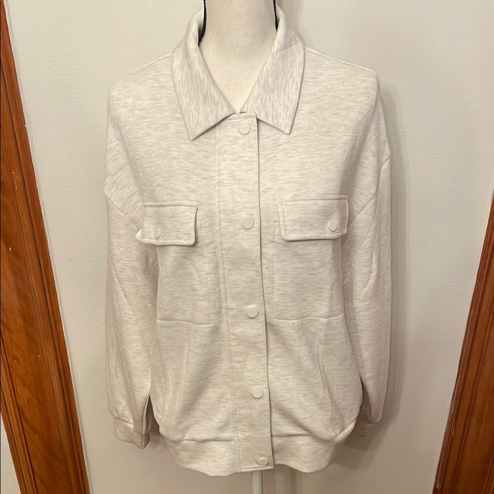 Varley Elizabeth Cream Utility Jacket Soft Comfortable Design